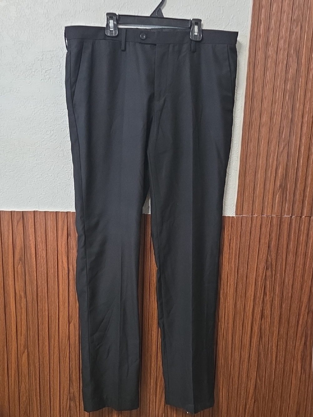 Men's Slim Black Dress Trousers 34x34